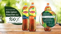 PepsiCo: Lipton-Flaschen sind ab April zu 100 Prozent aus recyceltem Plastik -
